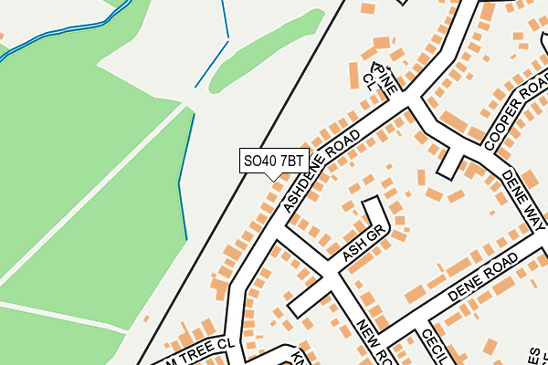 SO40 7BT map - OS OpenMap – Local (Ordnance Survey)