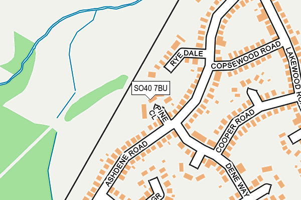 SO40 7BU map - OS OpenMap – Local (Ordnance Survey)