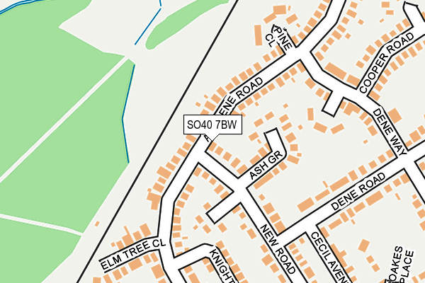 SO40 7BW map - OS OpenMap – Local (Ordnance Survey)