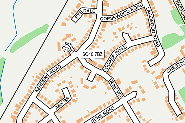 SO40 7BZ map - OS OpenMap – Local (Ordnance Survey)