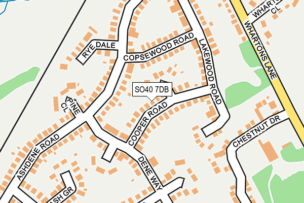 SO40 7DB map - OS OpenMap – Local (Ordnance Survey)