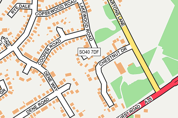SO40 7DF map - OS OpenMap – Local (Ordnance Survey)
