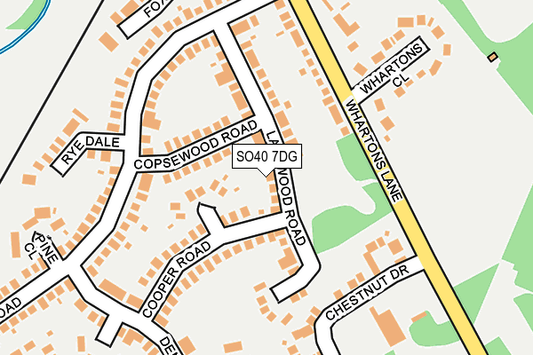 SO40 7DG map - OS OpenMap – Local (Ordnance Survey)