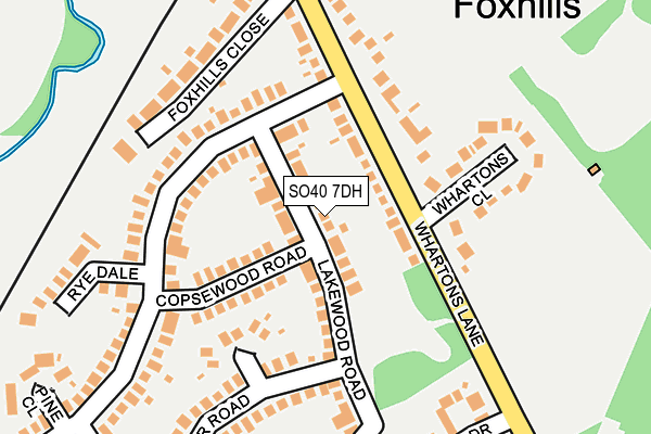 SO40 7DH map - OS OpenMap – Local (Ordnance Survey)
