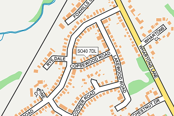 SO40 7DL map - OS OpenMap – Local (Ordnance Survey)