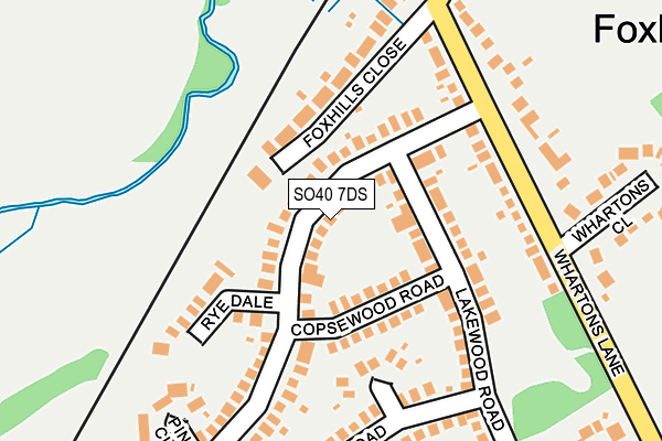 SO40 7DS map - OS OpenMap – Local (Ordnance Survey)