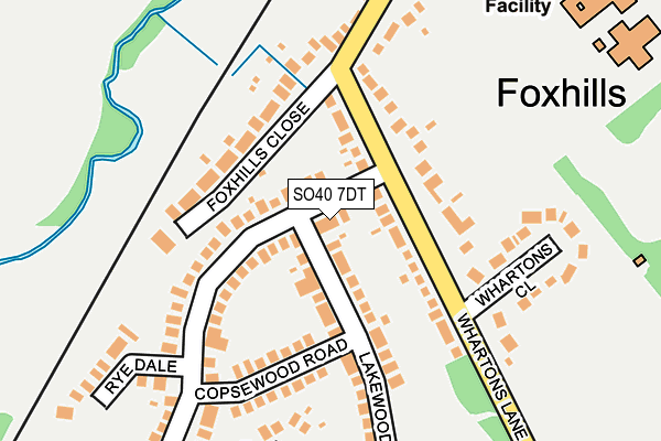 SO40 7DT map - OS OpenMap – Local (Ordnance Survey)