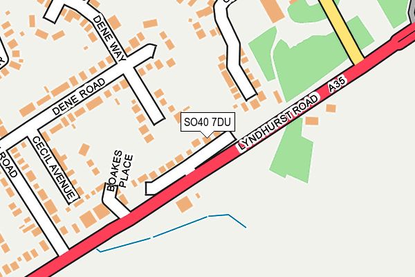 SO40 7DU map - OS OpenMap – Local (Ordnance Survey)