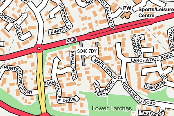 SO40 7DY map - OS OpenMap – Local (Ordnance Survey)