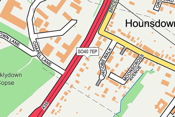 SO40 7EP map - OS OpenMap – Local (Ordnance Survey)