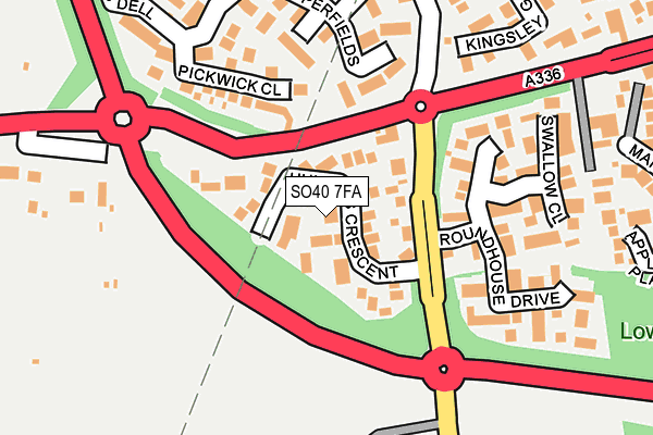 SO40 7FA map - OS OpenMap – Local (Ordnance Survey)