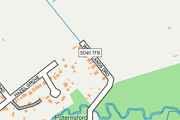 SO40 7FB map - OS OpenMap – Local (Ordnance Survey)