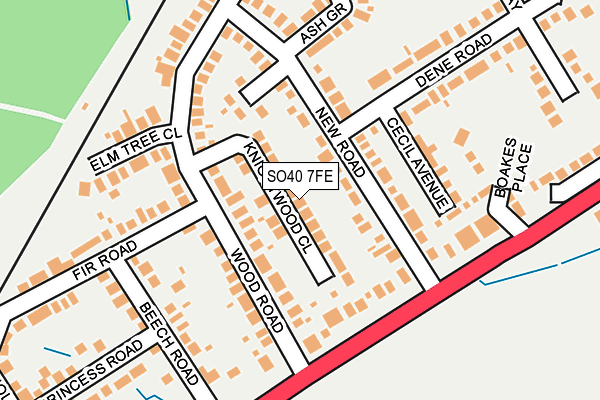 SO40 7FE map - OS OpenMap – Local (Ordnance Survey)