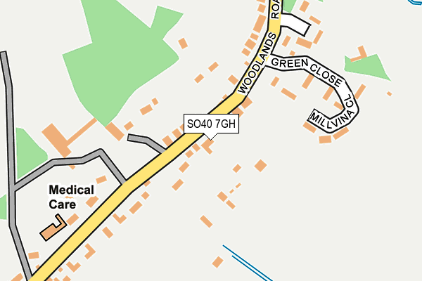 SO40 7GH map - OS OpenMap – Local (Ordnance Survey)