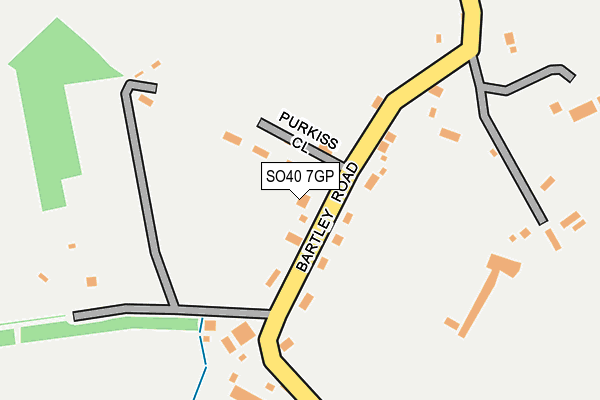 SO40 7GP map - OS OpenMap – Local (Ordnance Survey)