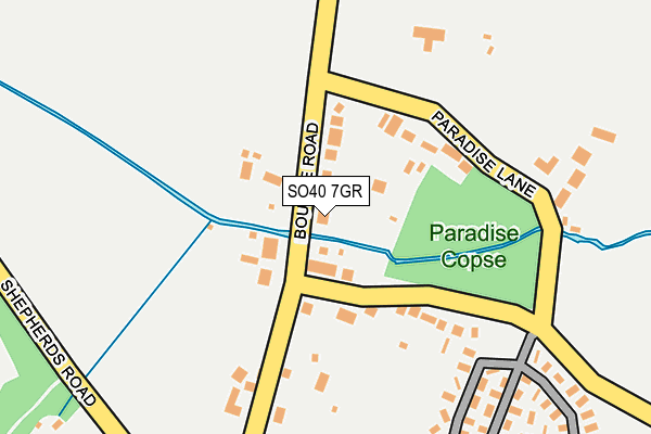 SO40 7GR map - OS OpenMap – Local (Ordnance Survey)