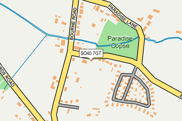 SO40 7GT map - OS OpenMap – Local (Ordnance Survey)