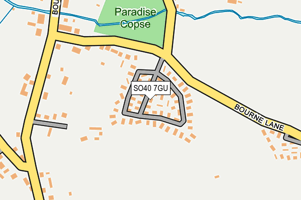 SO40 7GU map - OS OpenMap – Local (Ordnance Survey)