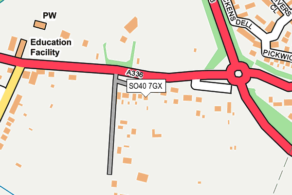 SO40 7GX map - OS OpenMap – Local (Ordnance Survey)