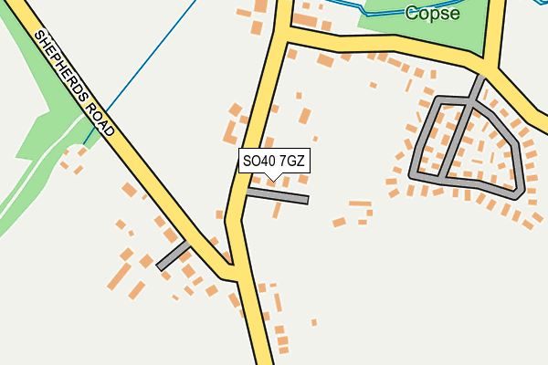 SO40 7GZ map - OS OpenMap – Local (Ordnance Survey)