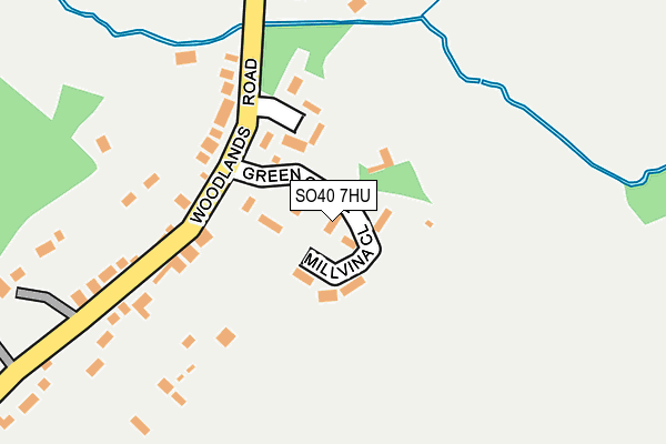 SO40 7HU map - OS OpenMap – Local (Ordnance Survey)