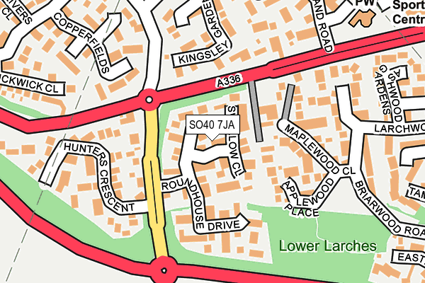 SO40 7JA map - OS OpenMap – Local (Ordnance Survey)