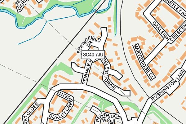 SO40 7JU map - OS OpenMap – Local (Ordnance Survey)