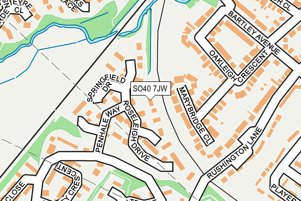 SO40 7JW map - OS OpenMap – Local (Ordnance Survey)