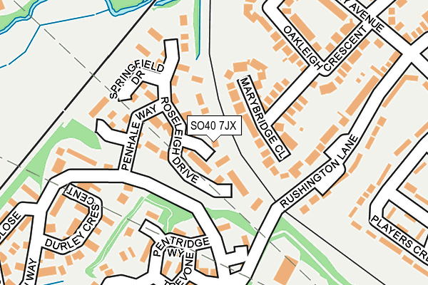 SO40 7JX map - OS OpenMap – Local (Ordnance Survey)
