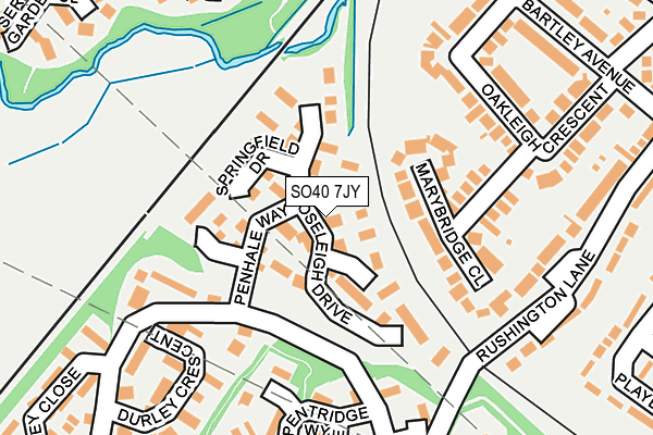 SO40 7JY map - OS OpenMap – Local (Ordnance Survey)