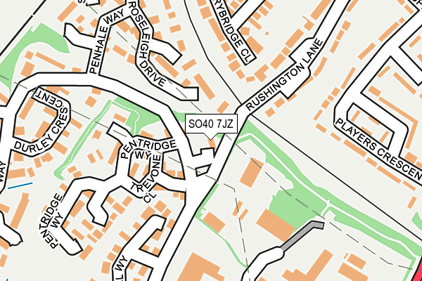 SO40 7JZ map - OS OpenMap – Local (Ordnance Survey)