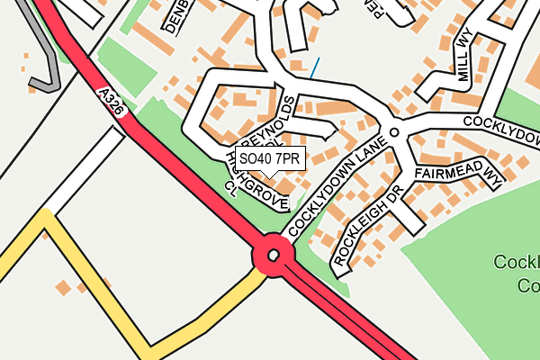 SO40 7PR map - OS OpenMap – Local (Ordnance Survey)