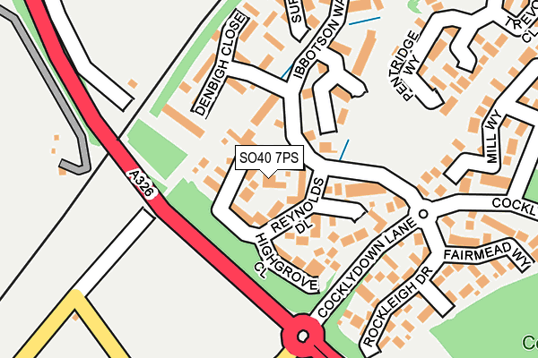 SO40 7PS map - OS OpenMap – Local (Ordnance Survey)