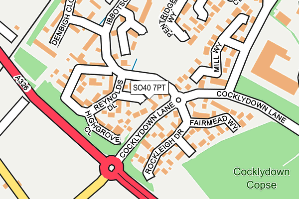 SO40 7PT map - OS OpenMap – Local (Ordnance Survey)