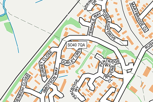 SO40 7QA map - OS OpenMap – Local (Ordnance Survey)