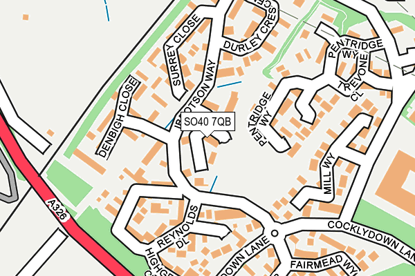 SO40 7QB map - OS OpenMap – Local (Ordnance Survey)