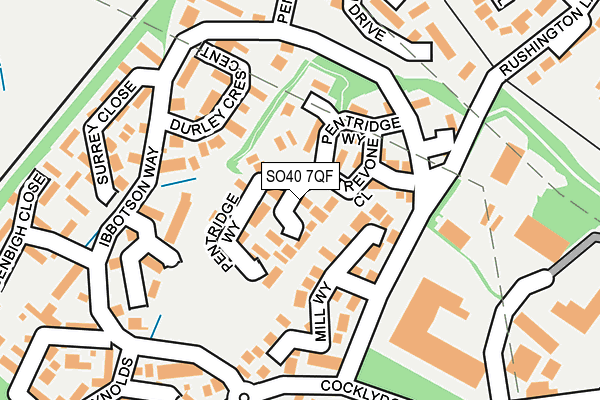 SO40 7QF map - OS OpenMap – Local (Ordnance Survey)