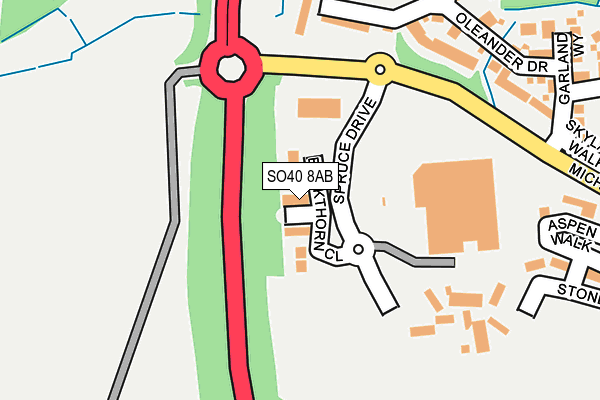 SO40 8AB map - OS OpenMap – Local (Ordnance Survey)