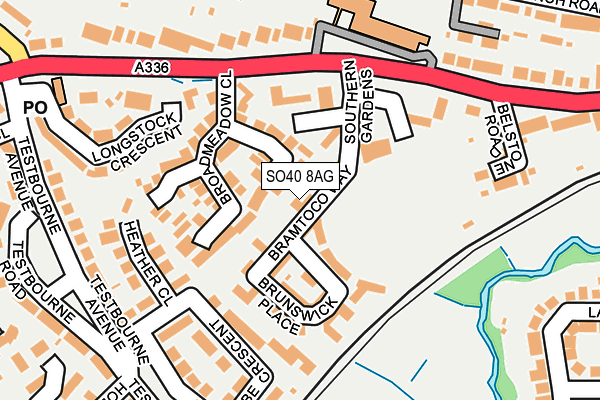 SO40 8AG map - OS OpenMap – Local (Ordnance Survey)
