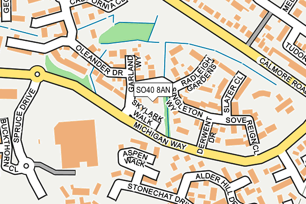 SO40 8AN map - OS OpenMap – Local (Ordnance Survey)