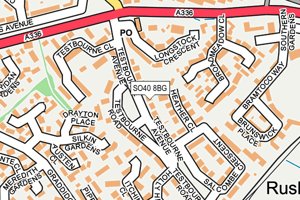 SO40 8BG map - OS OpenMap – Local (Ordnance Survey)