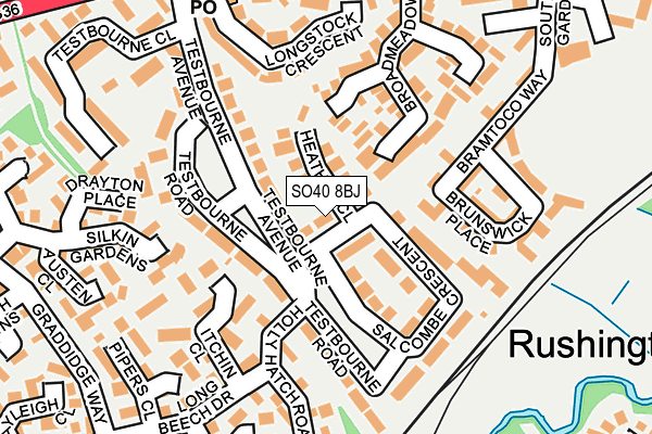 SO40 8BJ map - OS OpenMap – Local (Ordnance Survey)