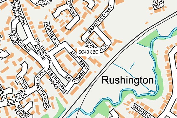 SO40 8BQ map - OS OpenMap – Local (Ordnance Survey)