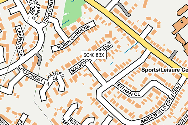 SO40 8BX map - OS OpenMap – Local (Ordnance Survey)