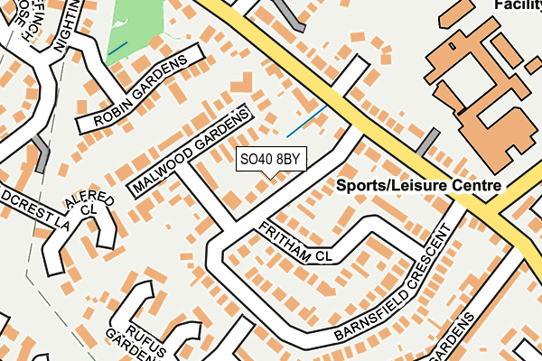 SO40 8BY map - OS OpenMap – Local (Ordnance Survey)