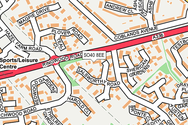 SO40 8EE map - OS OpenMap – Local (Ordnance Survey)