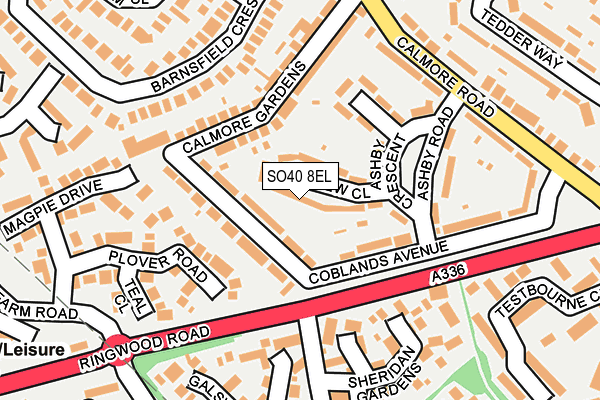 SO40 8EL map - OS OpenMap – Local (Ordnance Survey)