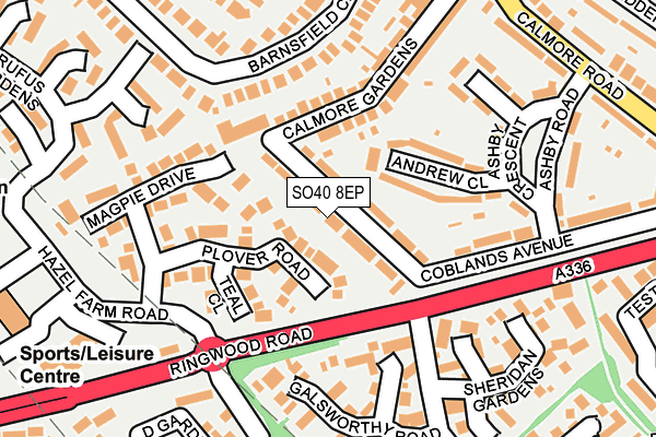 SO40 8EP map - OS OpenMap – Local (Ordnance Survey)