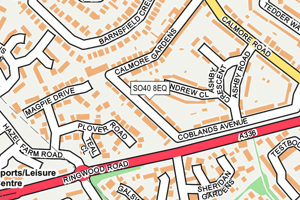 SO40 8EQ map - OS OpenMap – Local (Ordnance Survey)