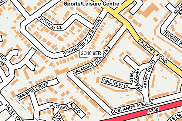 SO40 8ER map - OS OpenMap – Local (Ordnance Survey)